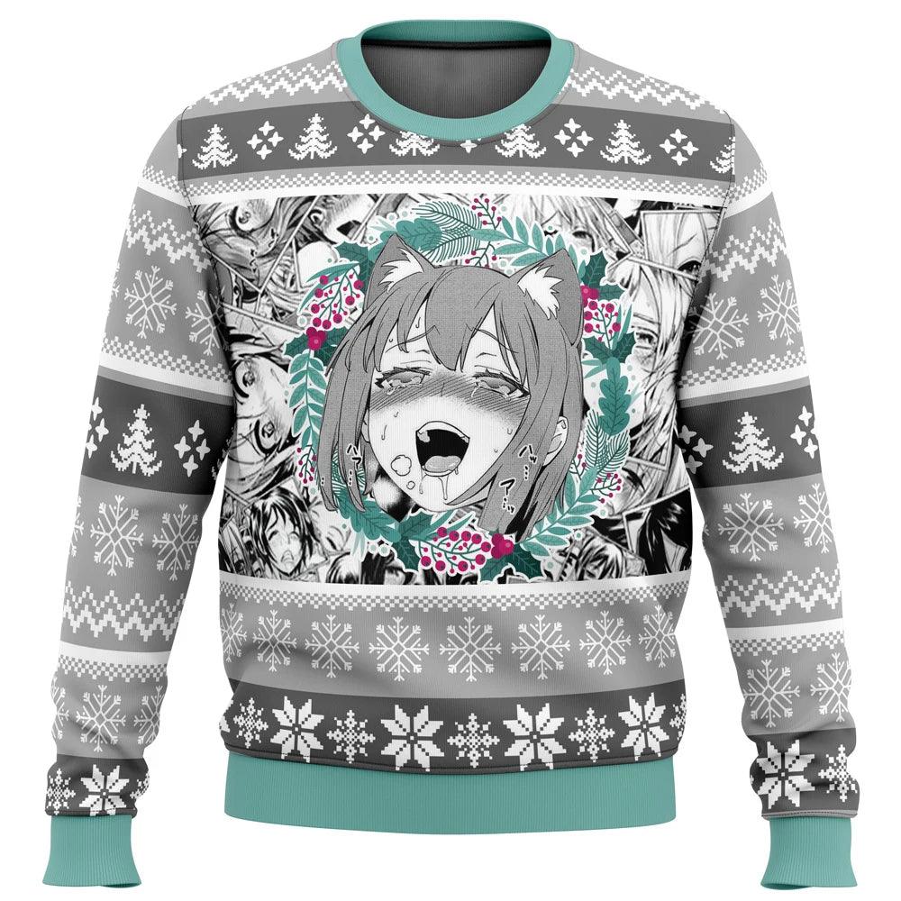 Buy Festive Ahegao Delight Christmas Sweater at best price only at KUUMIKO