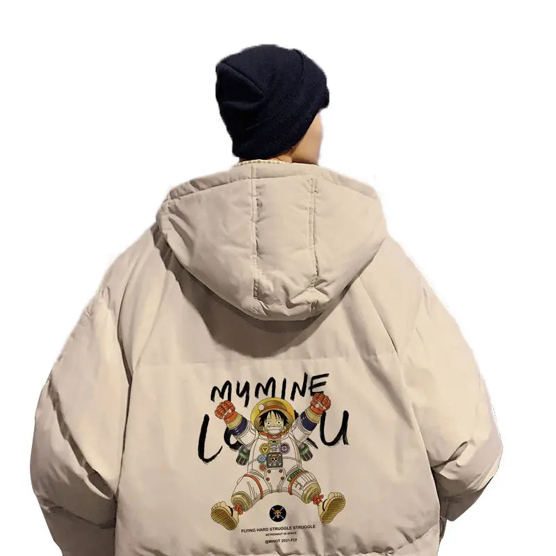 Buy One Piece Luffy Hooded Down Jacket at best price only at KUUMIKO